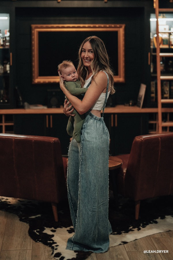 Harley Washed Jumpsuit - Denim - Pre Order