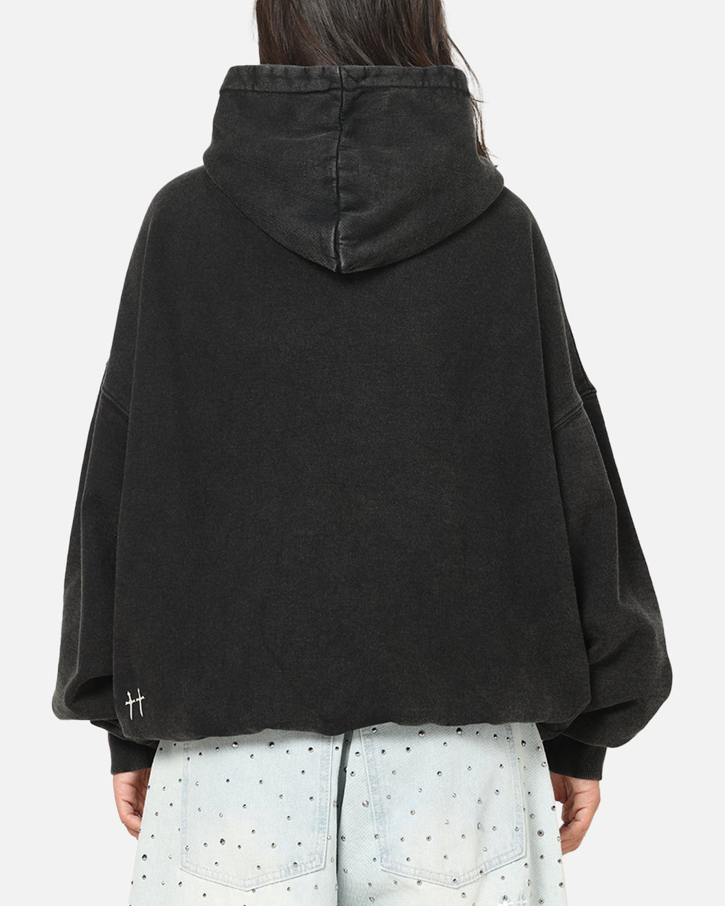 Saint Morta Pearl Script Hoodie Vintage Black