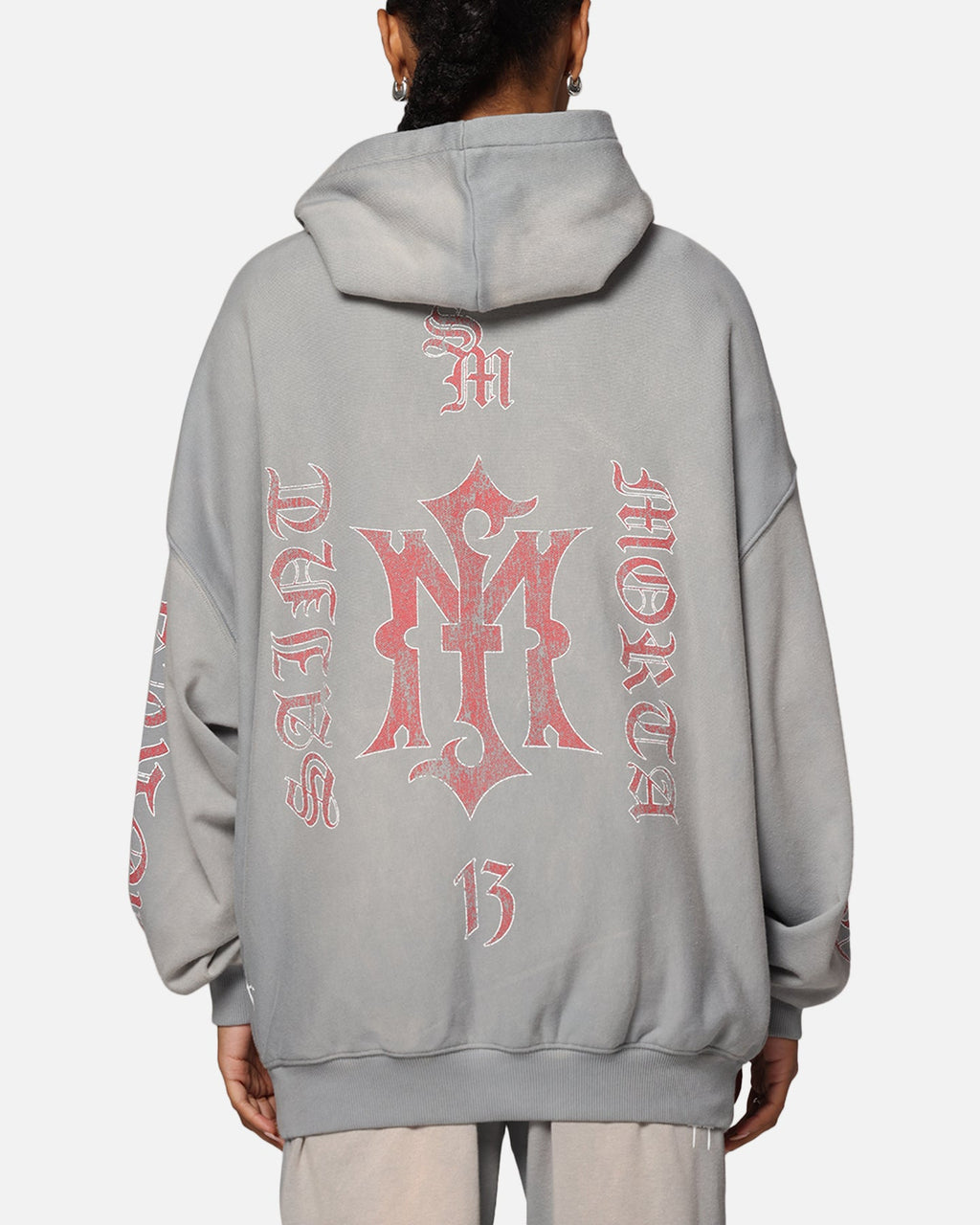 Saint Morta Hardcore Boxy Hoodie Sunfade Grey