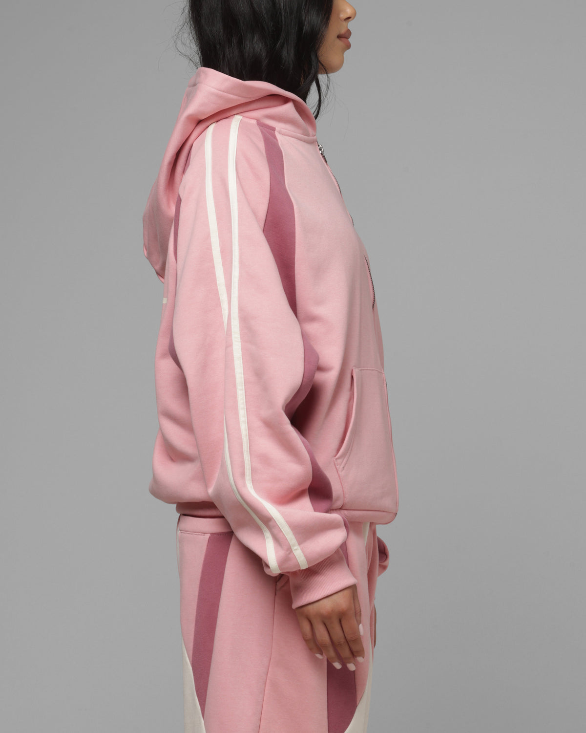 Loiter Hybrid Tek Zip Hoodie Pink