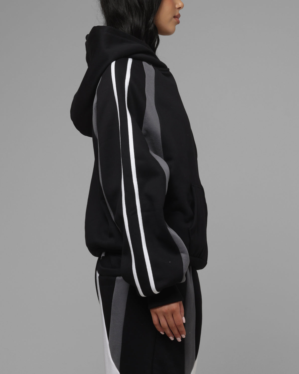 Loiter Hybrid Tek Zip Hoodie Black