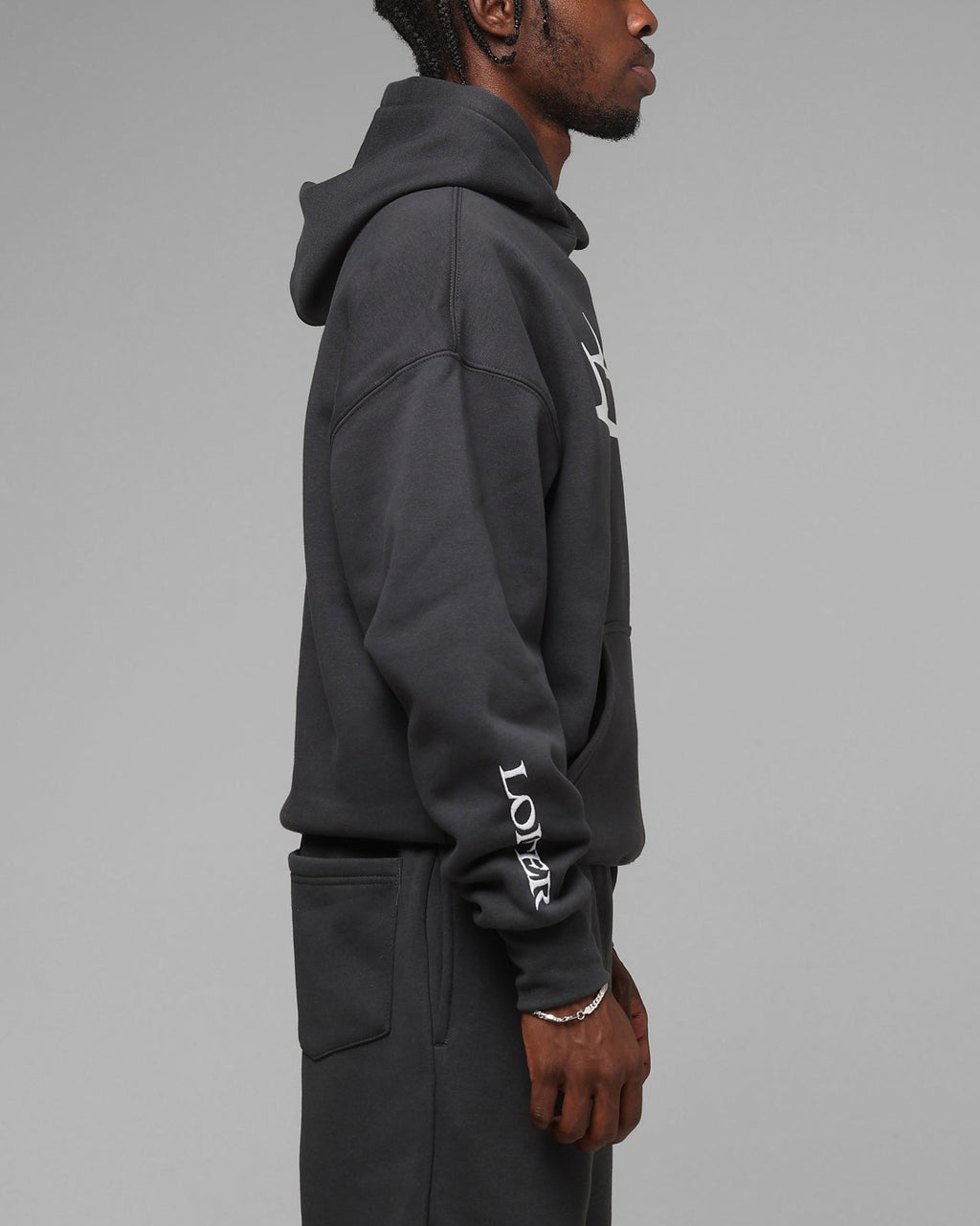 Loiter Hybrid Hoodie Charcoal