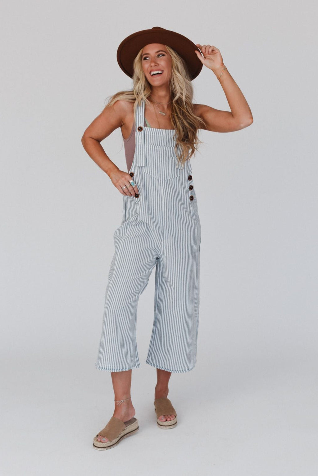 High Hopes Denim Overalls - Denim Stripe - Pre Order
