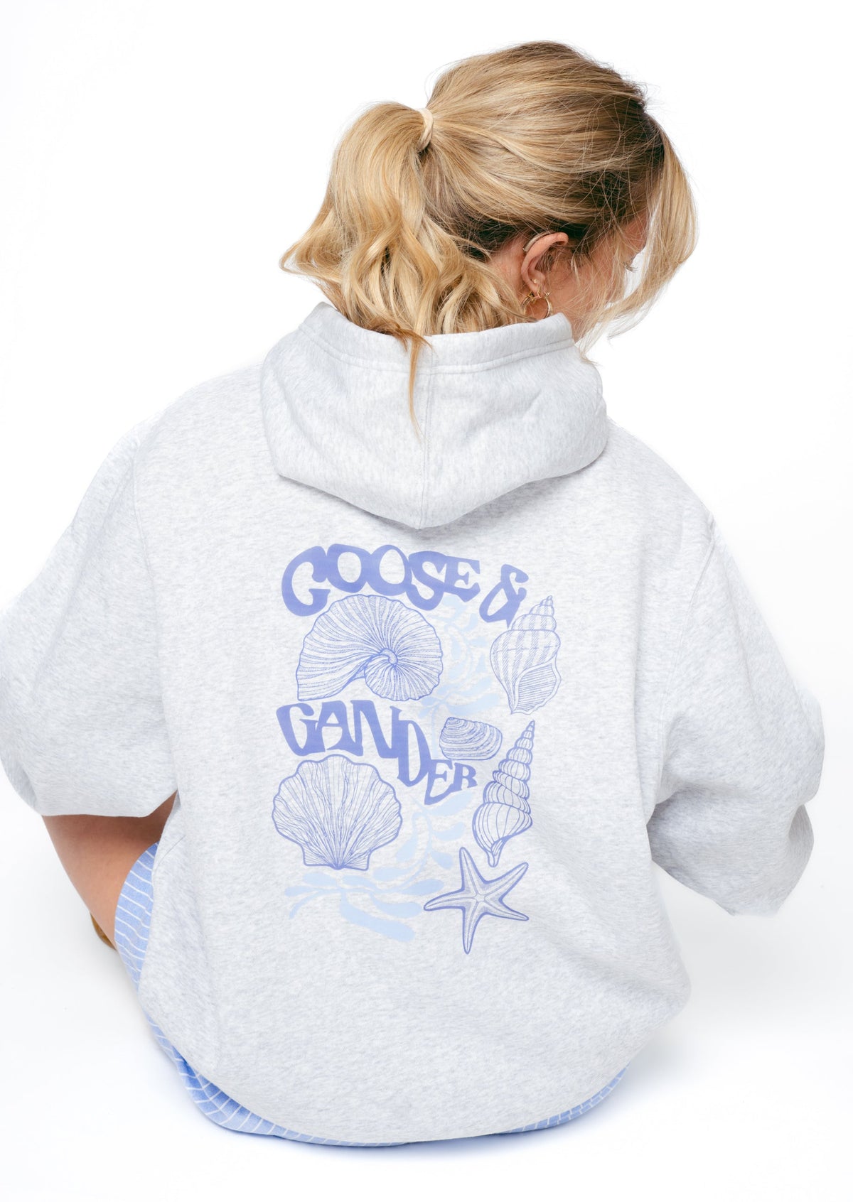Coastal Oversized Hoodie - Ash Grey