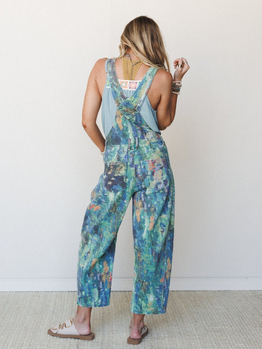 Artist Notes Overalls - Cobalt Pink
