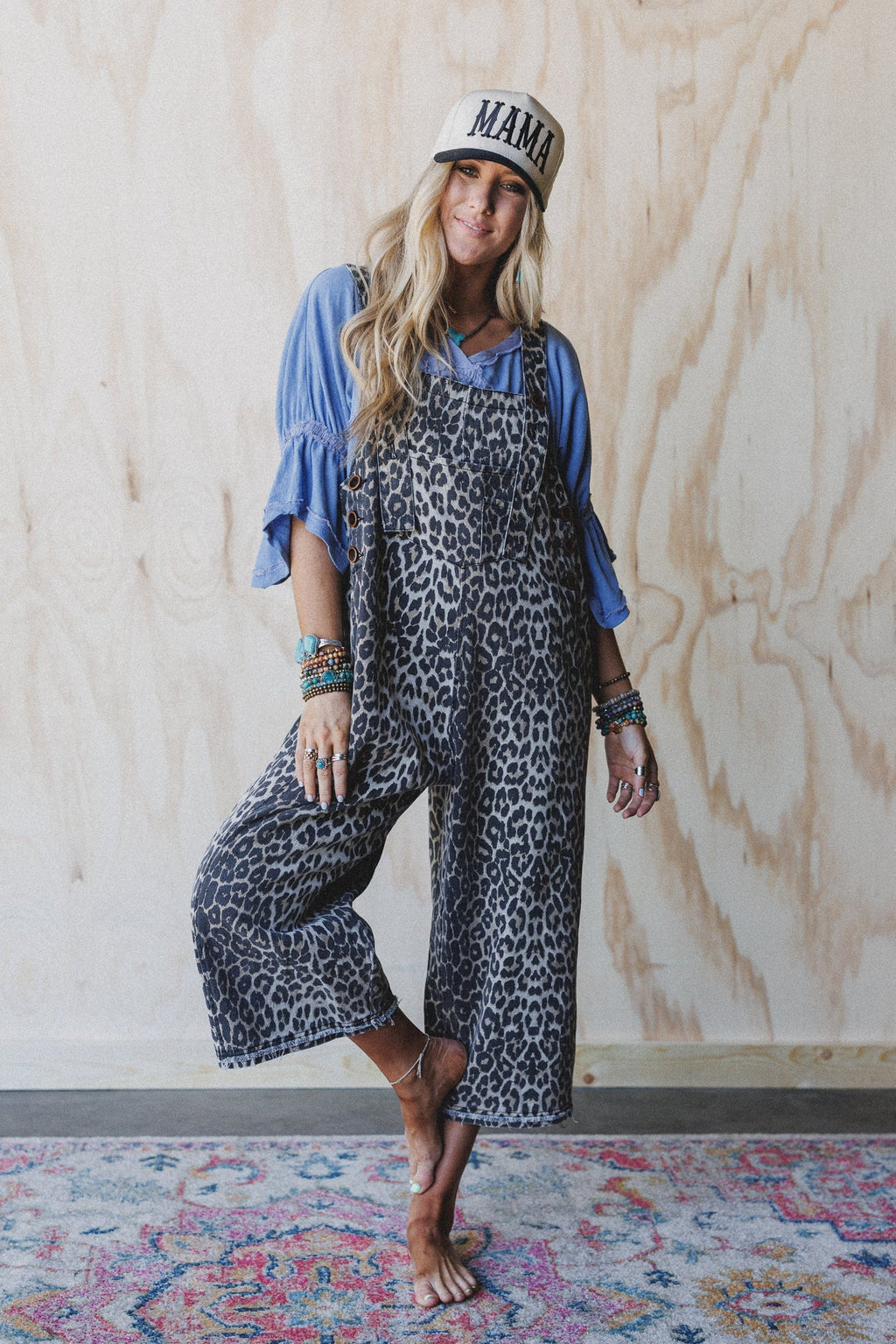 High Hopes Leopard Print Overalls - Ash Leopard - Pre Order