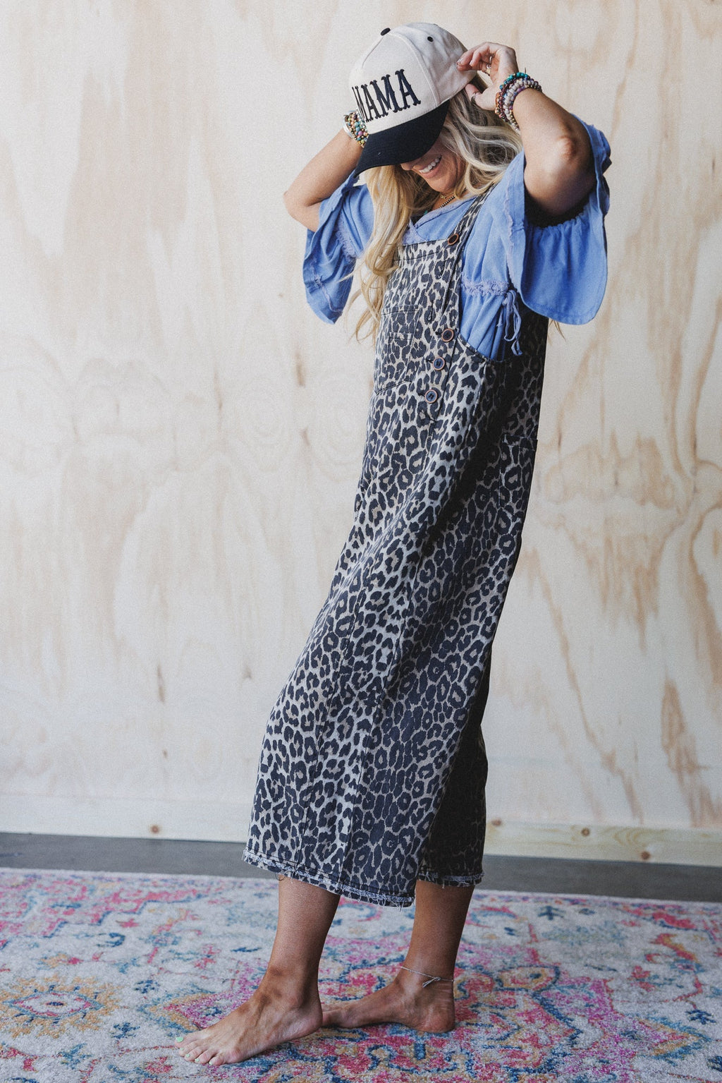 High Hopes Leopard Print Overalls - Ash Leopard - Pre Order