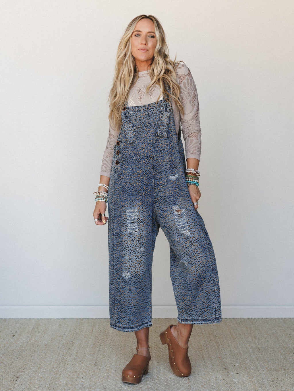 High Hopes Slouchy Denim Overalls - Denim Blue