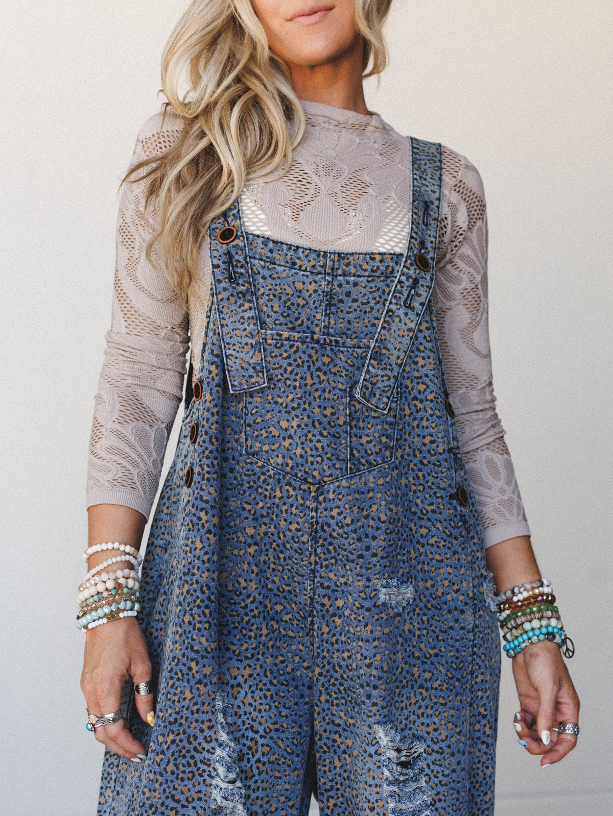 High Hopes Slouchy Denim Overalls - Denim Blue