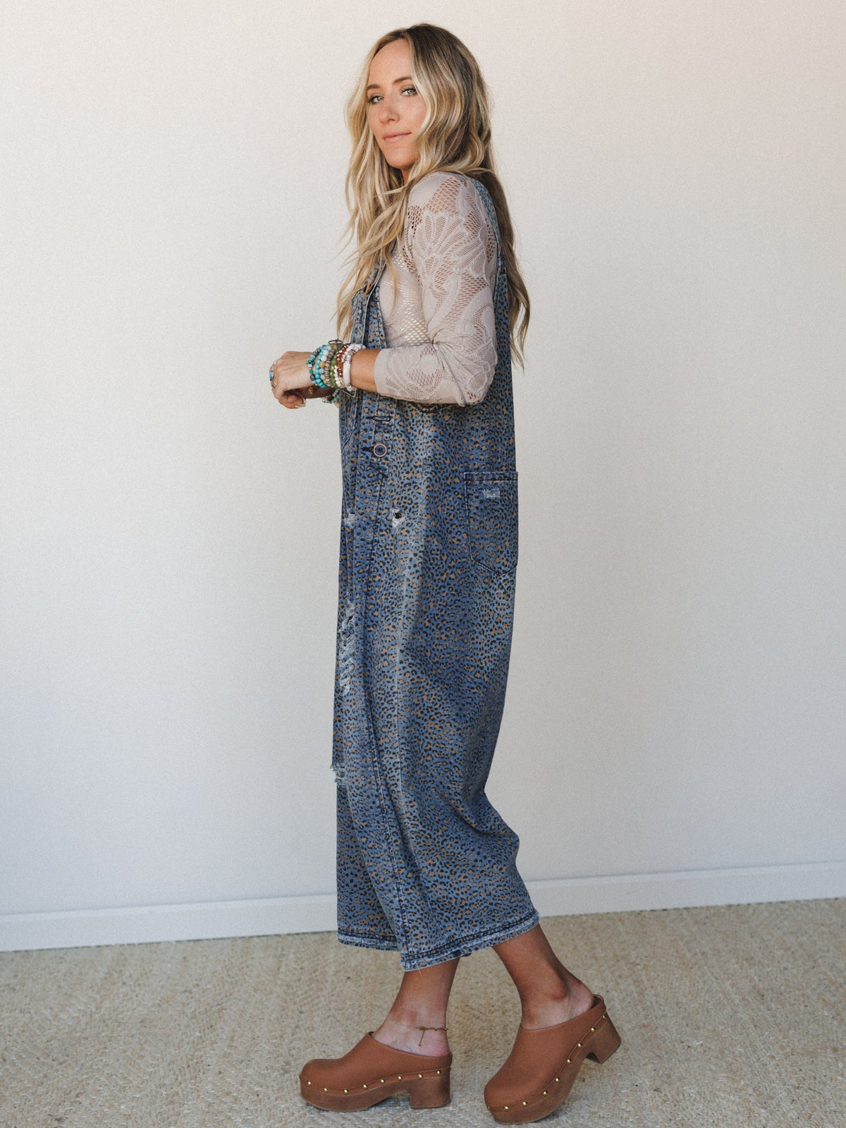 High Hopes Slouchy Denim Overalls - Denim Blue