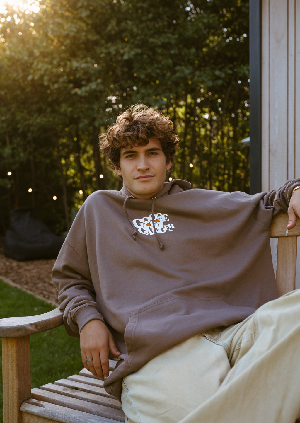 Unisex Goose Gambit Hoodie - Mocha