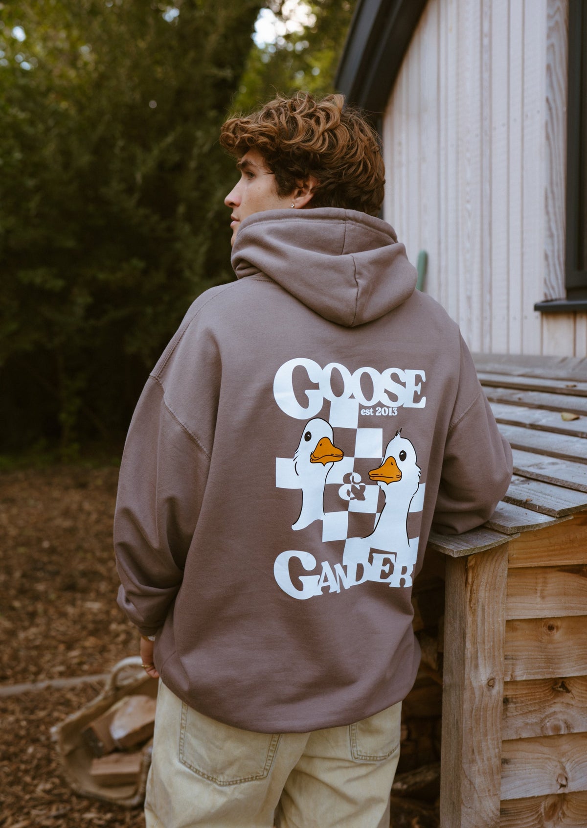 Unisex Goose Gambit Hoodie - Mocha