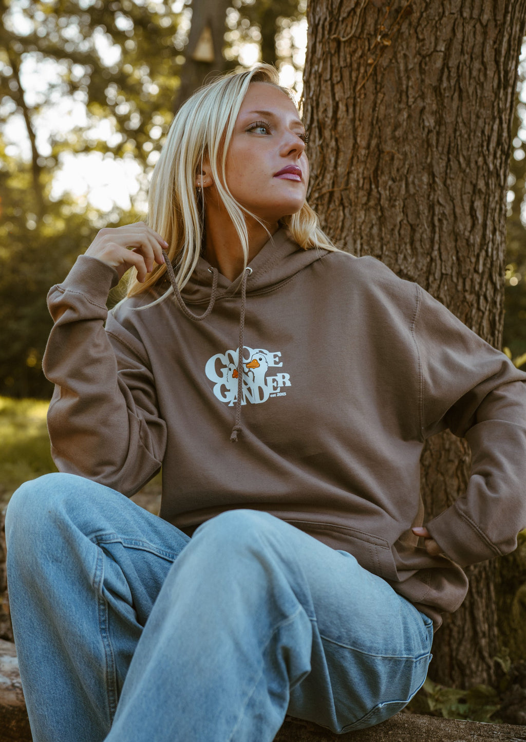 Unisex Goose Gambit Hoodie - Mocha