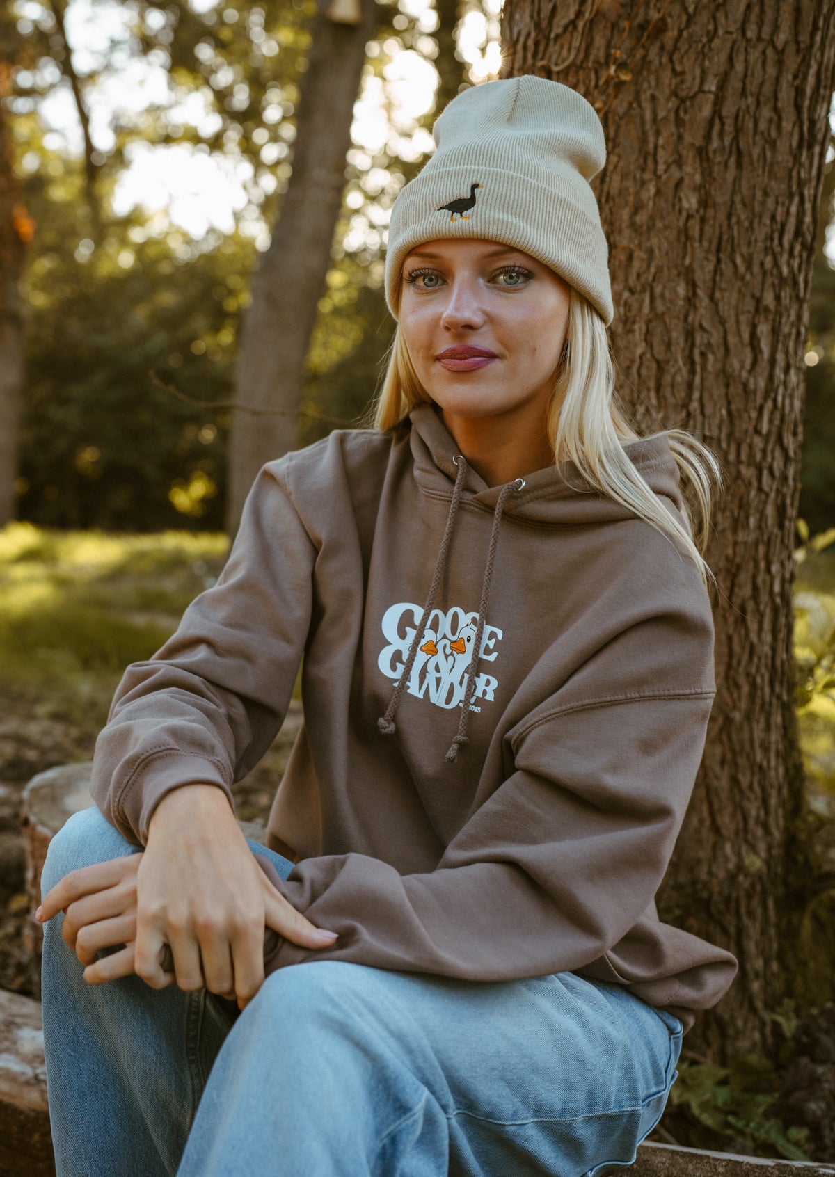 Unisex Goose Gambit Hoodie - Mocha