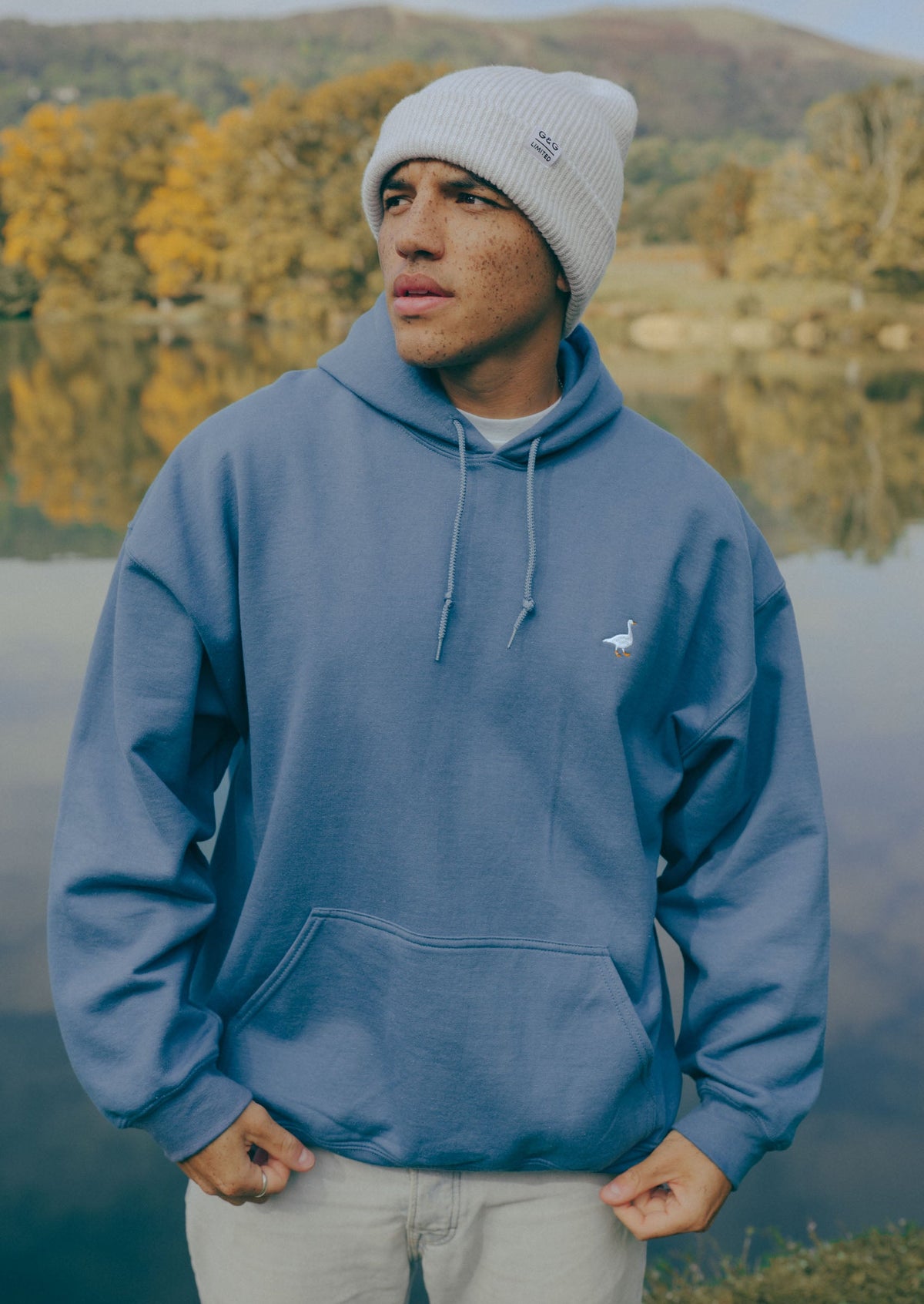 Goose Hood - Indigo Blue