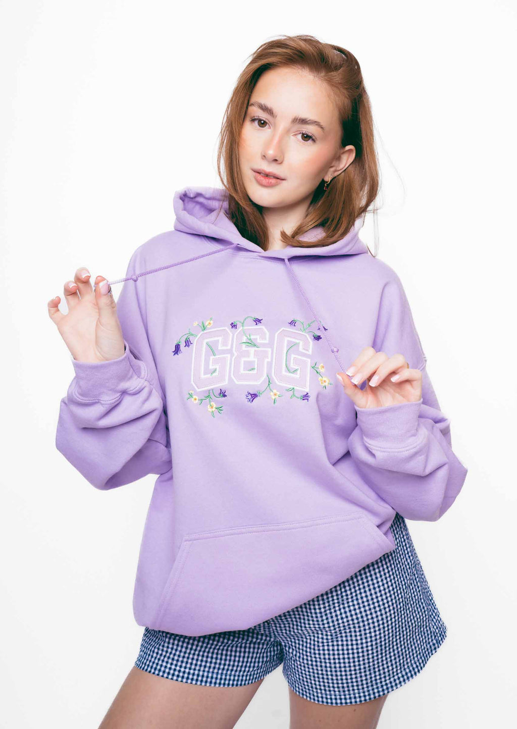 Bluebell Applique Hoodie - Orchid