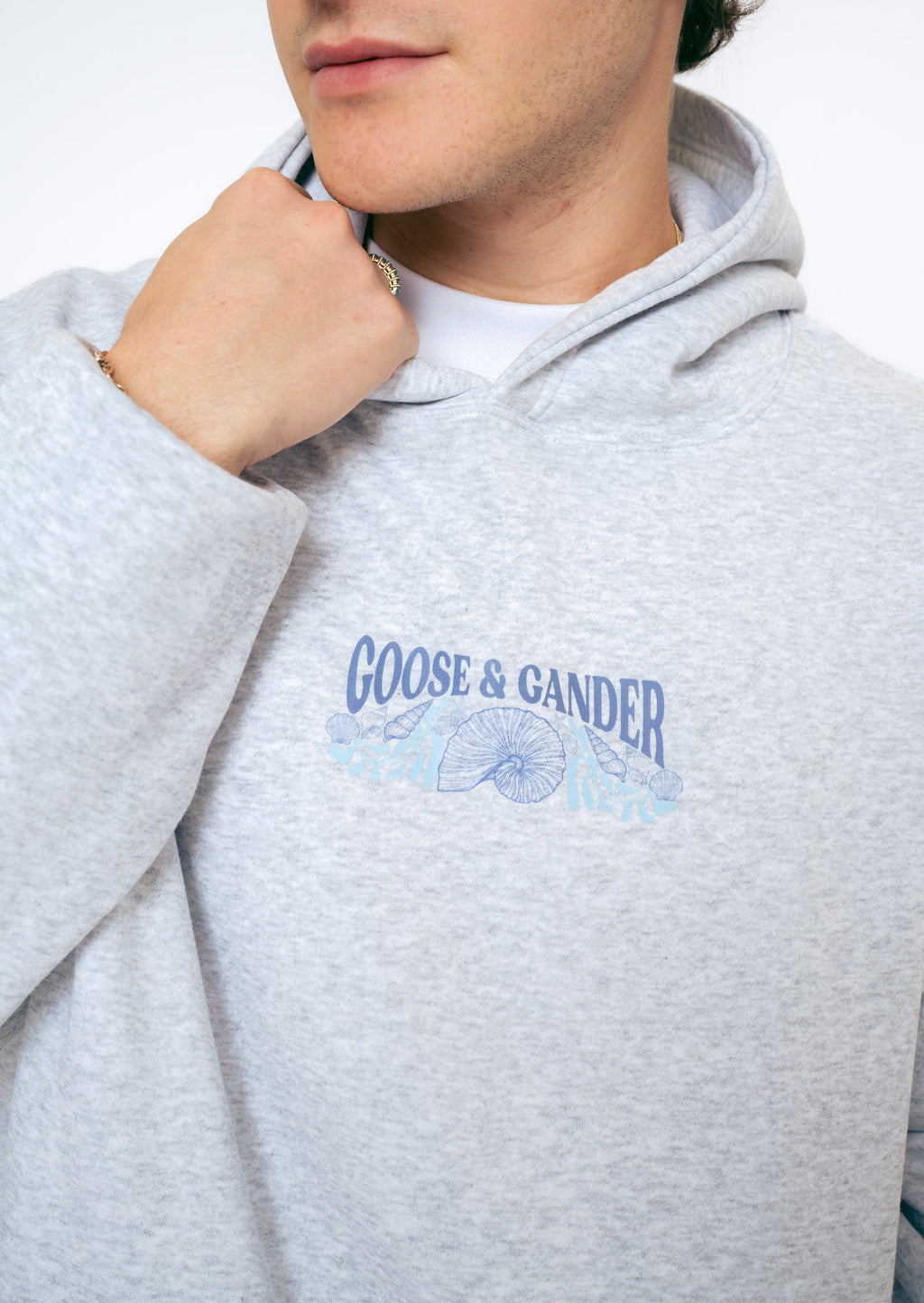 Coastal Oversized Hoodie - Ash Grey