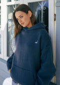 Knitted Hoodie - Denim Blue