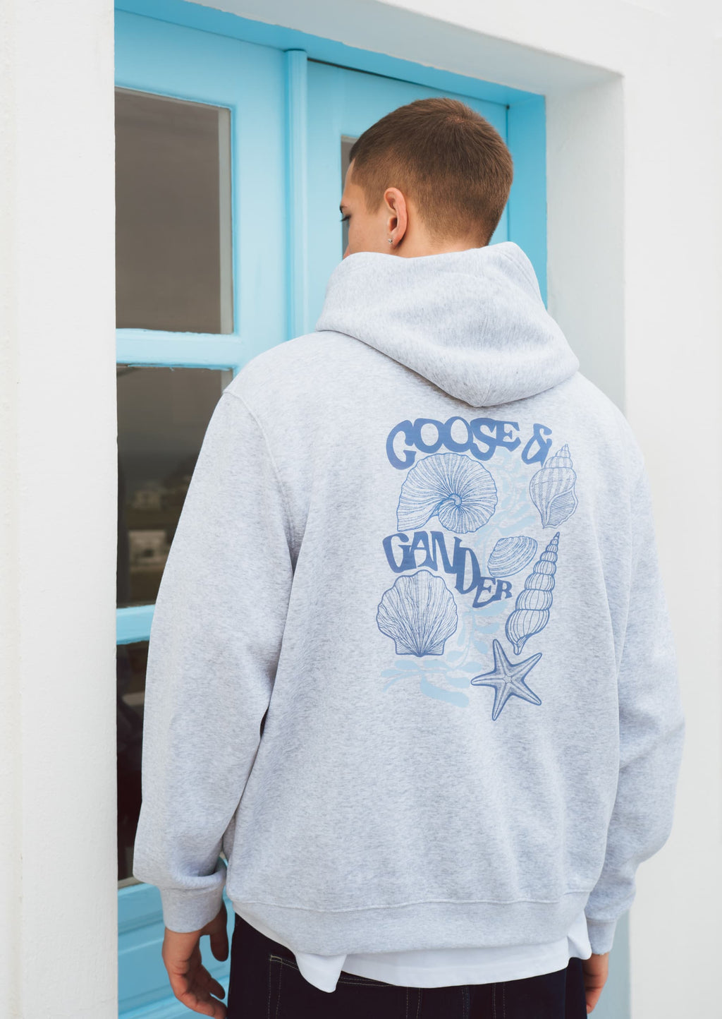 Coastal Oversized Hoodie - Ash Grey