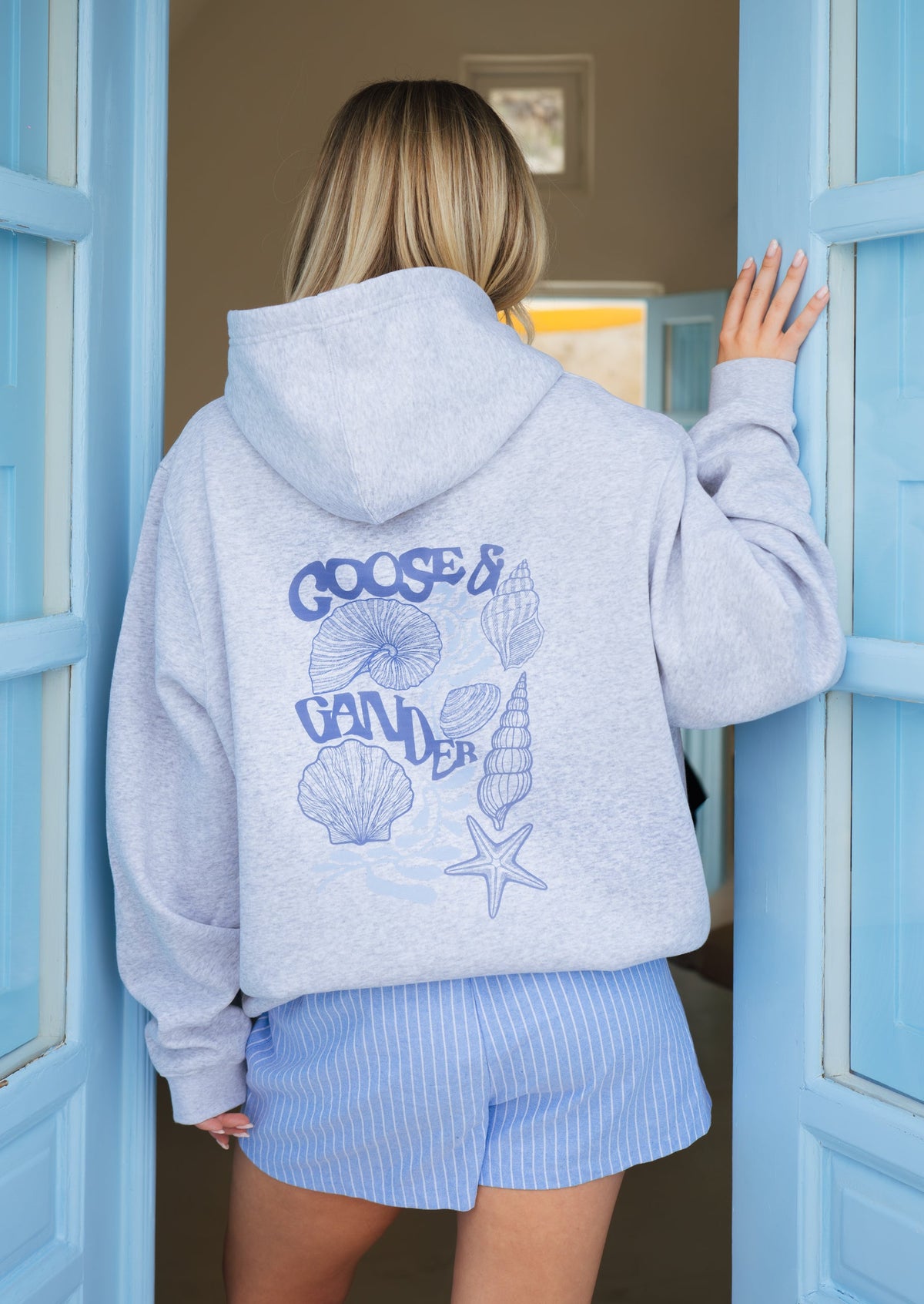 Coastal Oversized Hoodie - Ash Grey