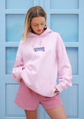 Wild Strawberry Printed Hoodie - Baby Pink