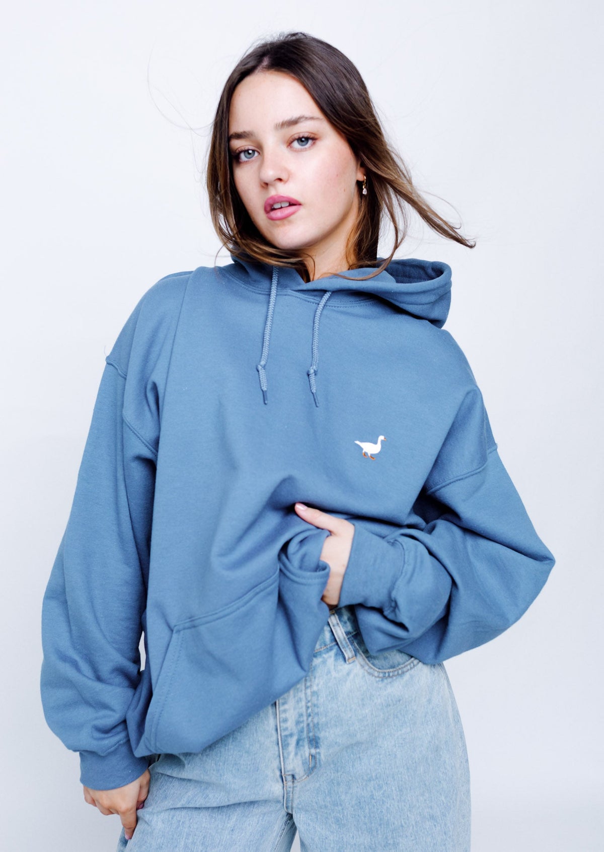 Goose Hood - Indigo Blue