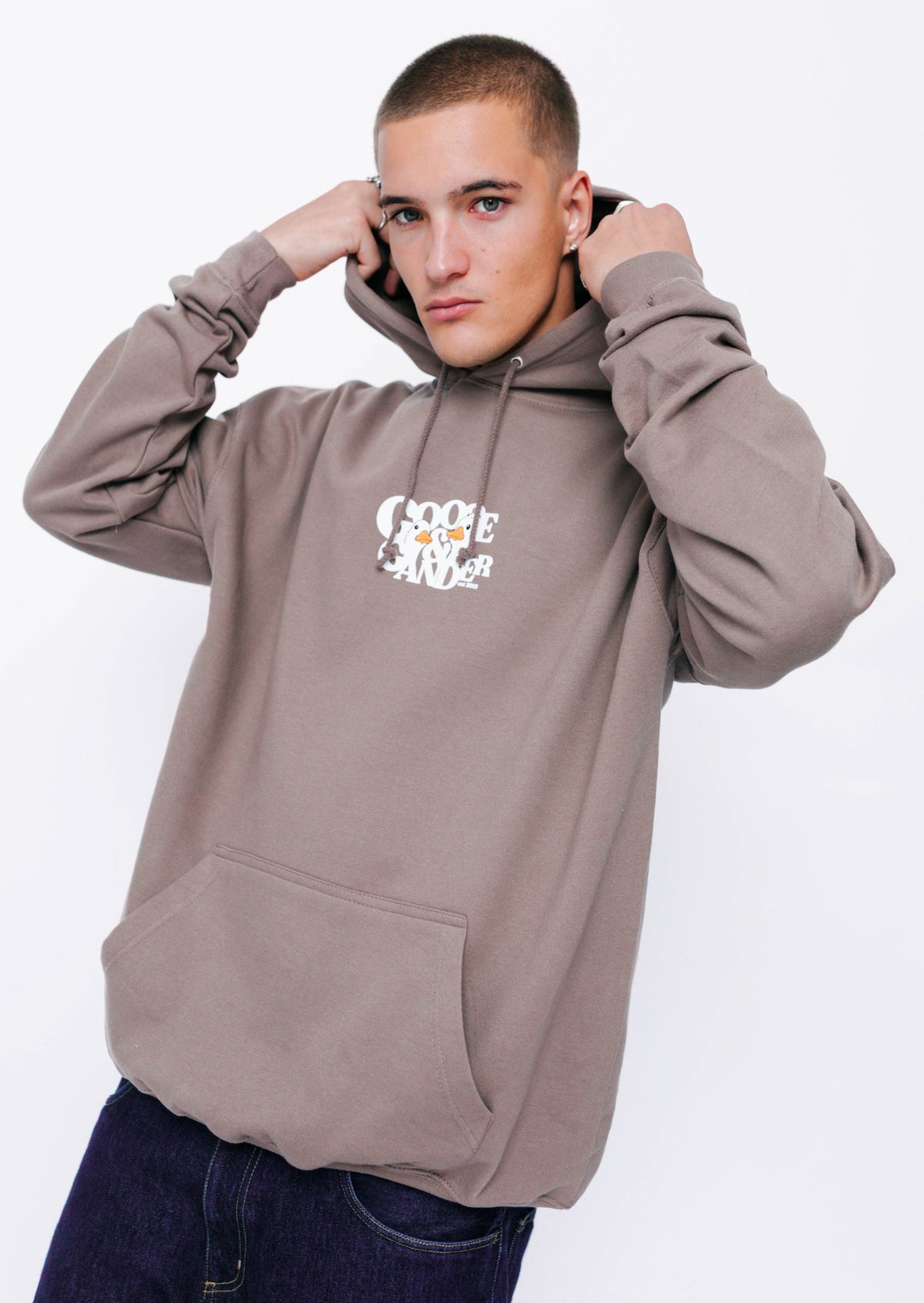 Unisex Goose Gambit Hoodie - Mocha