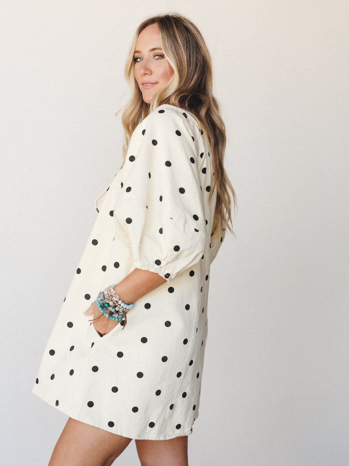 Honey Flower Polka Dot Romper - Light Yellow Black