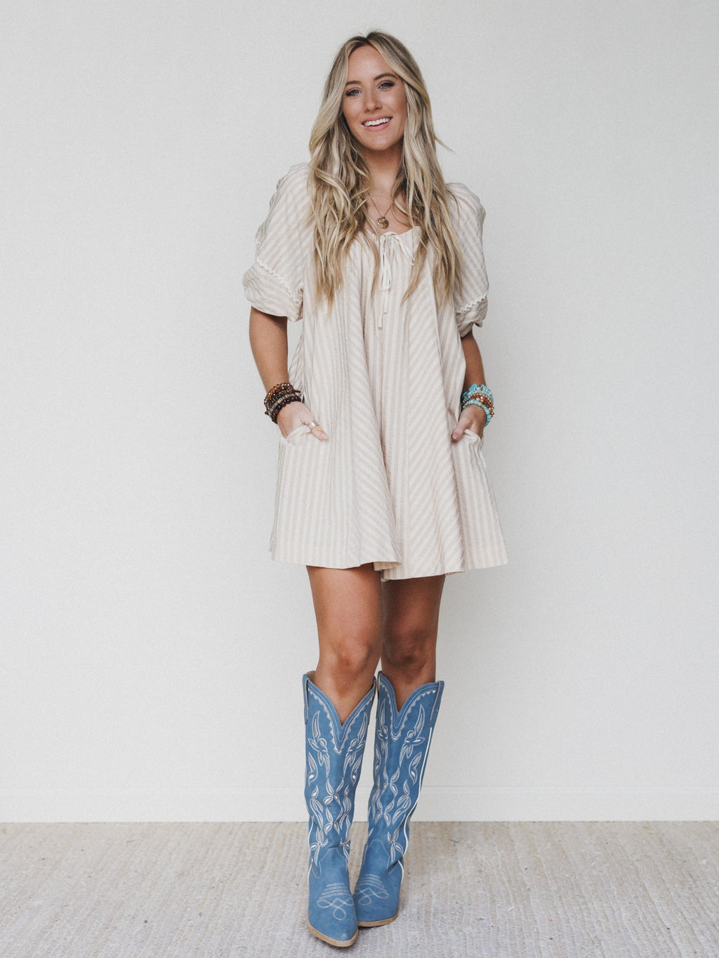 Springtime Romper - Taupe