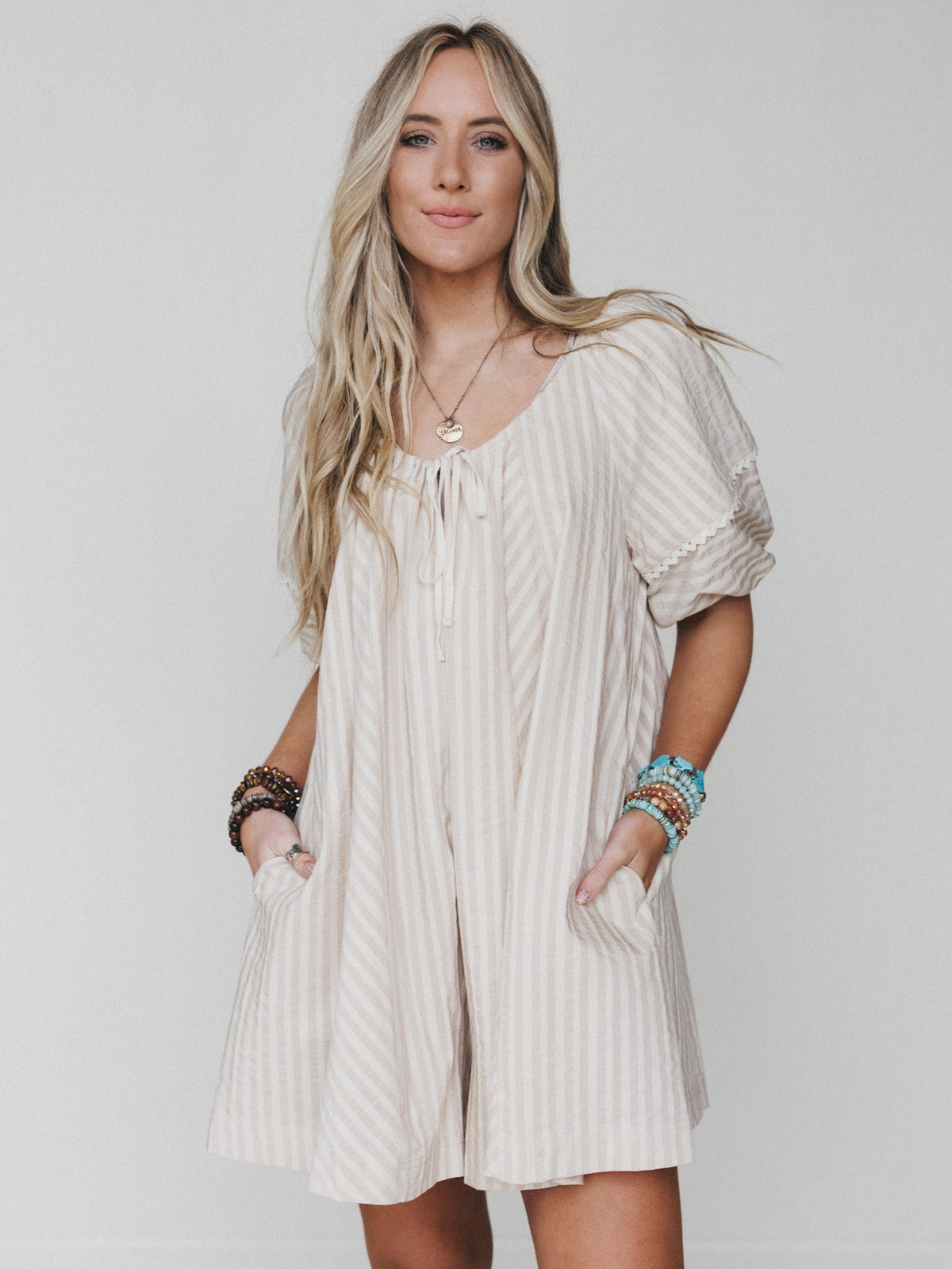 Springtime Romper - Taupe