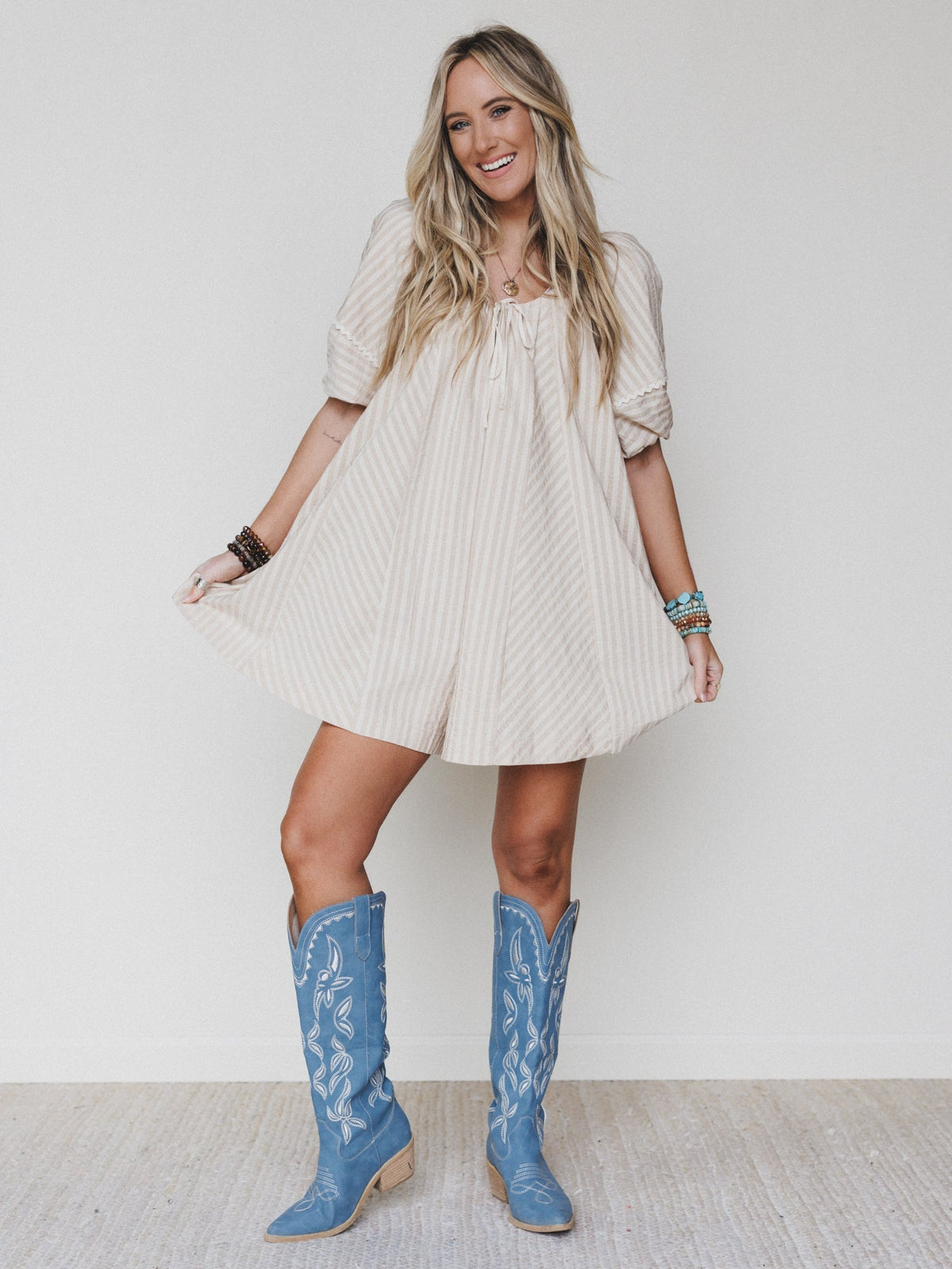 Springtime Romper - Taupe