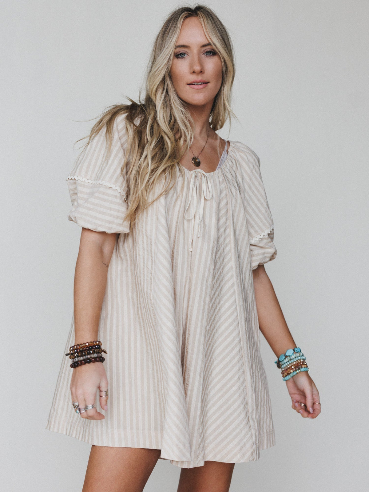 Springtime Romper - Taupe