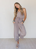 The Nest Solie Cinched Jumpsuit - Brown - Pre Order