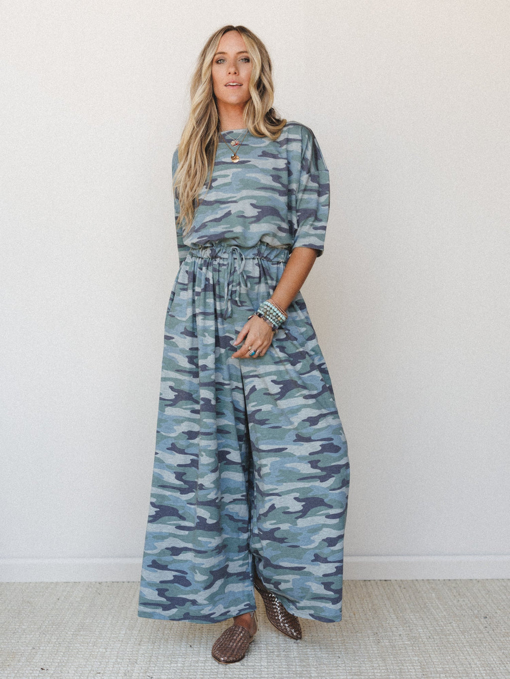 The Nest Cozy Cool Jumpsuit - Olive Charcoal