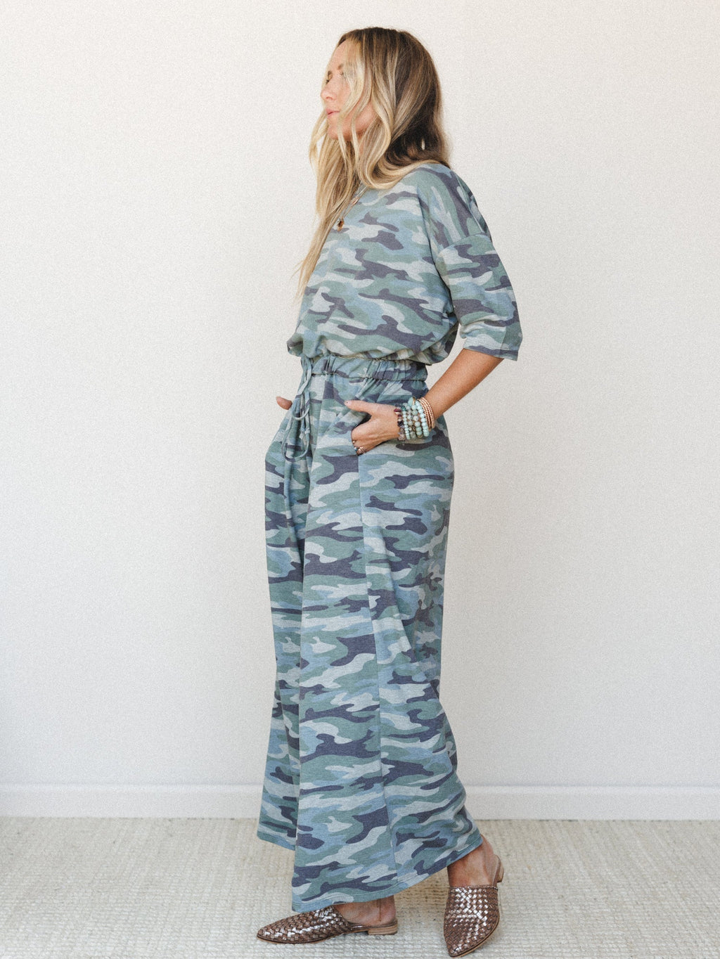 The Nest Cozy Cool Jumpsuit - Olive Charcoal