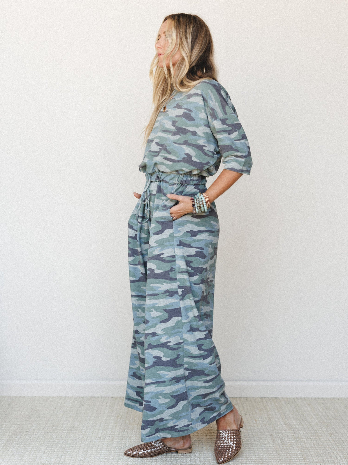 The Nest Cozy Cool Jumpsuit - Olive Charcoal