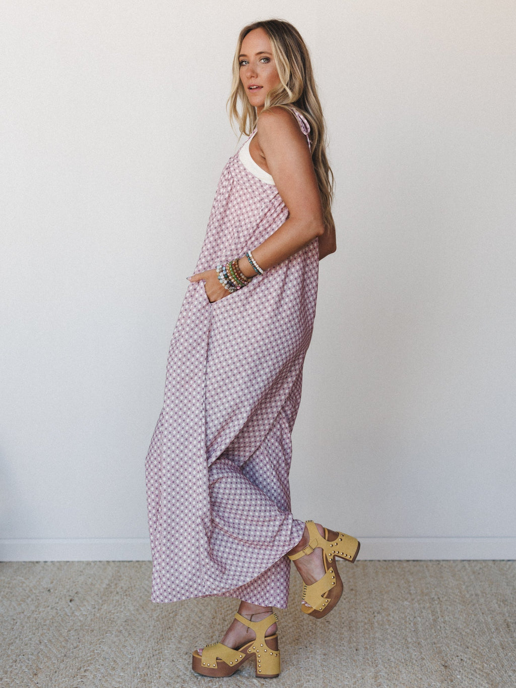 The Nest Mystic Mirage Printed Jumpsuit - Burgundy