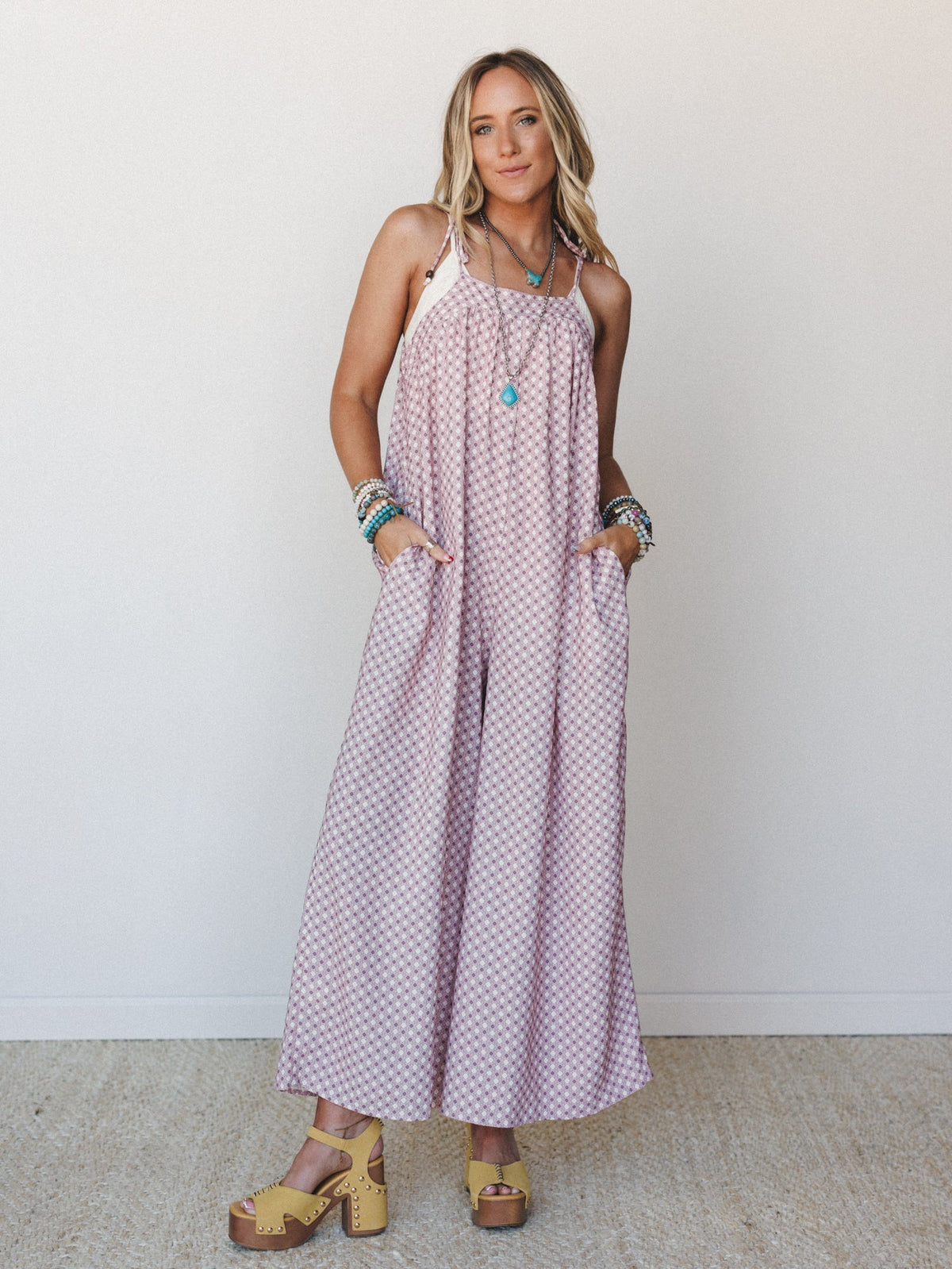 The Nest Mystic Mirage Printed Jumpsuit - Burgundy