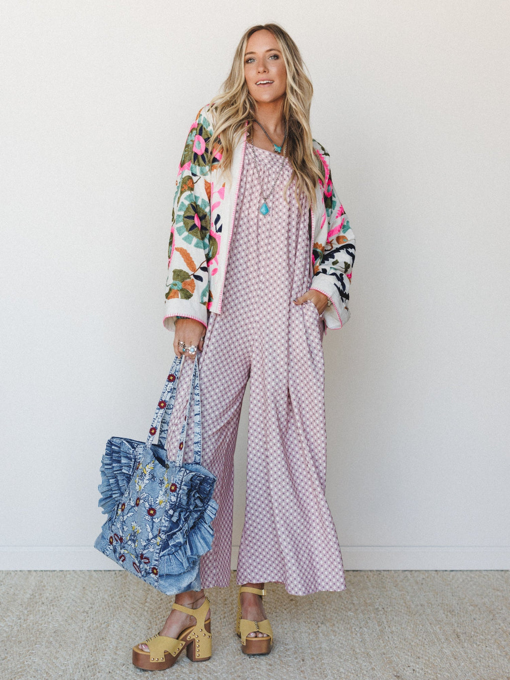 The Nest Mystic Mirage Printed Jumpsuit - Burgundy