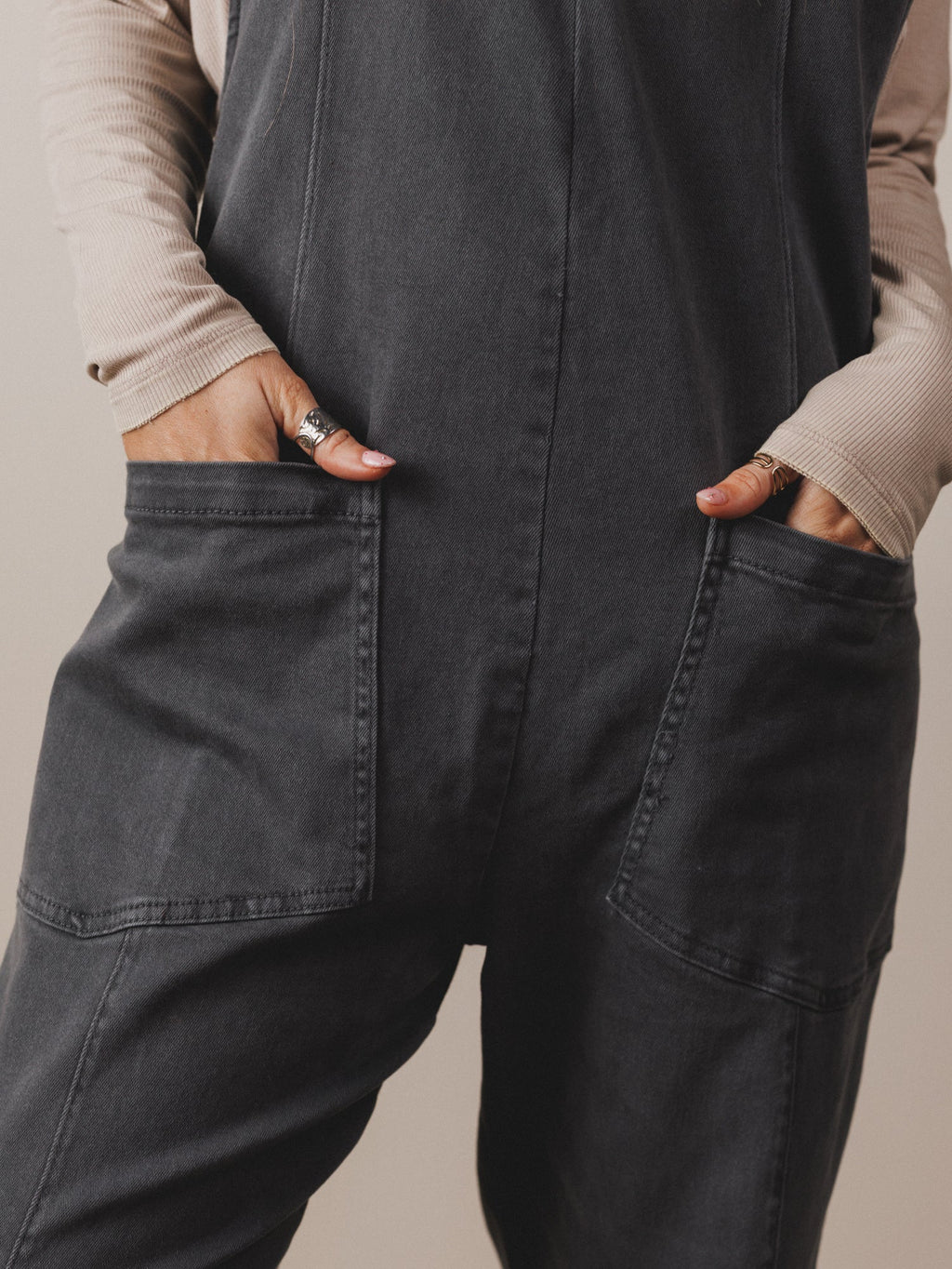 Riverbend Crossing Jumpsuit  - Ash Black