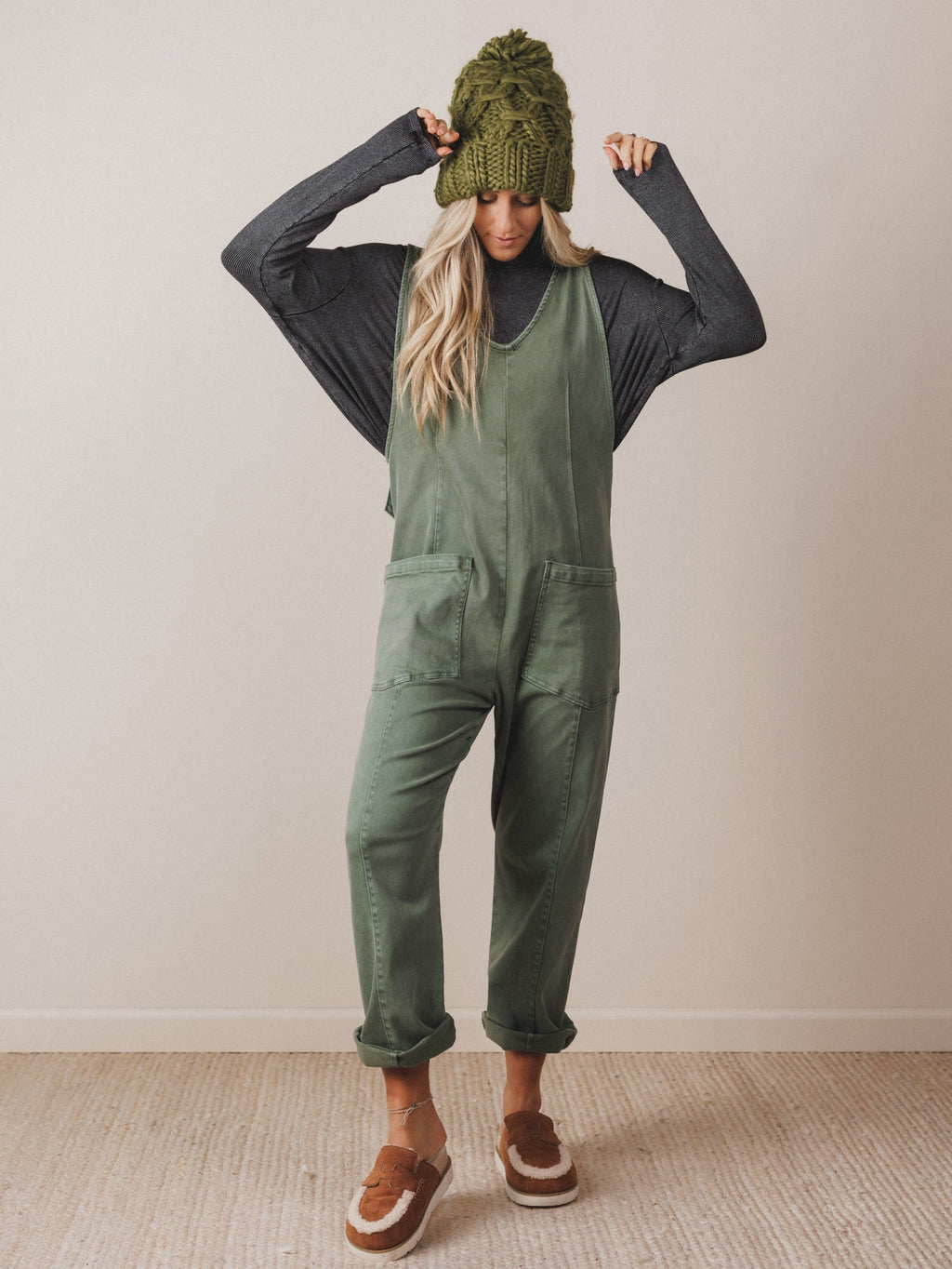 Riverbend Crossing Jumpsuit  - Olive