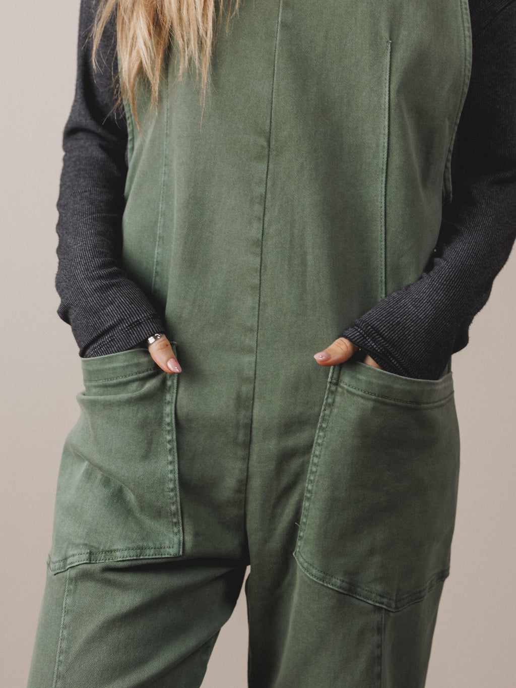 Riverbend Crossing Jumpsuit  - Olive