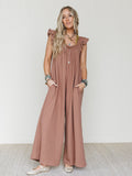 Calm Waves Jumpsuit - Mocha