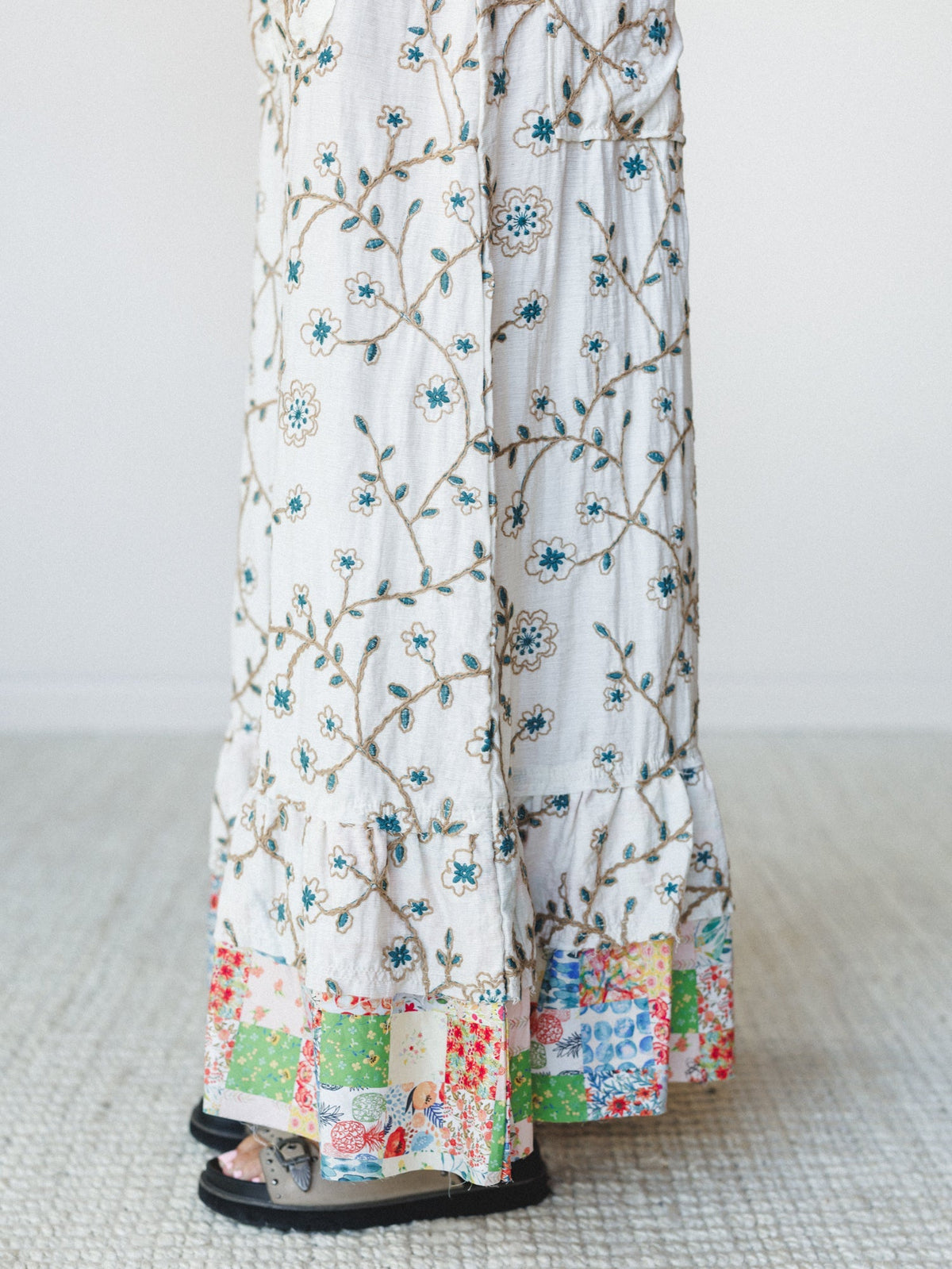 In Love with Lily Jumpsuit - Natural Green Floral