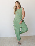 Turning Point Washed Cargo Jumpsuit - Sage