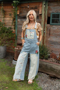 City Garden Floral Overalls - Denim - Pre Order