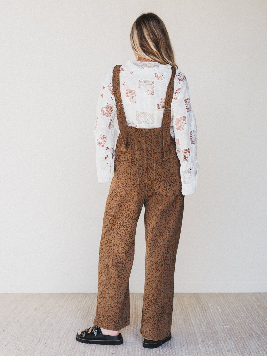 Free Roam Animal Print Jumpsuit - Camel