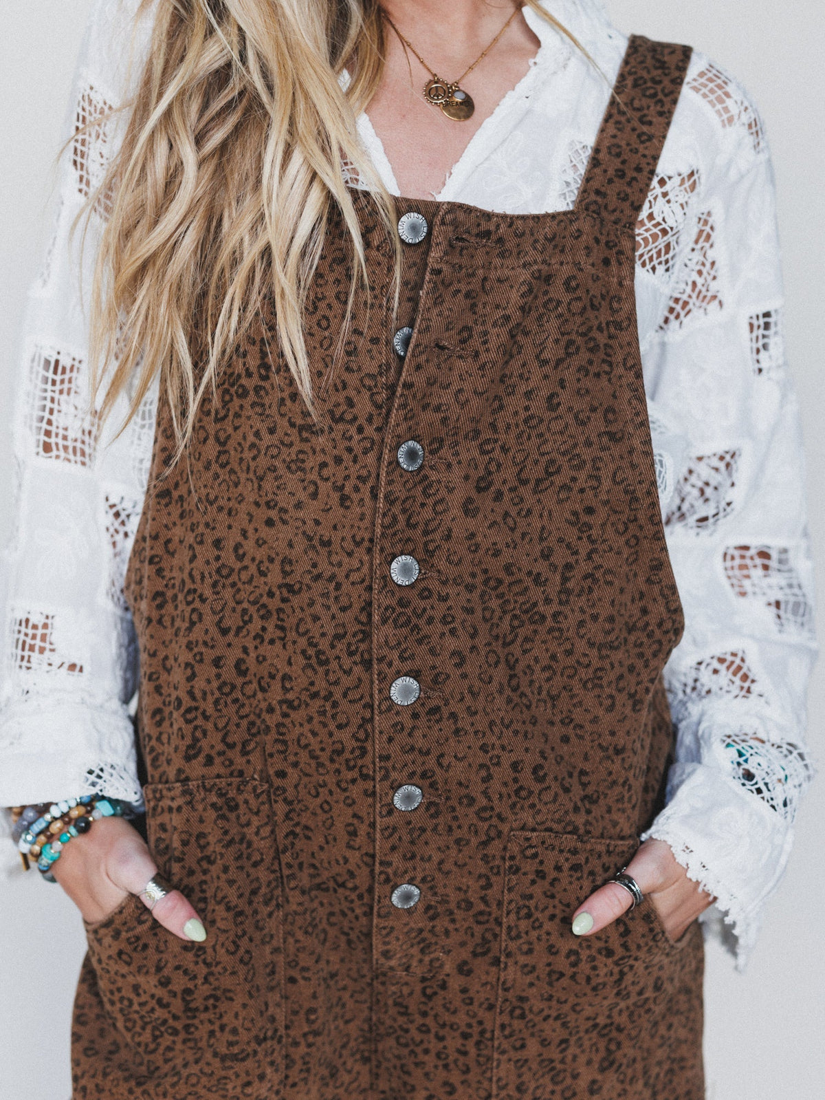 Free Roam Animal Print Jumpsuit - Camel