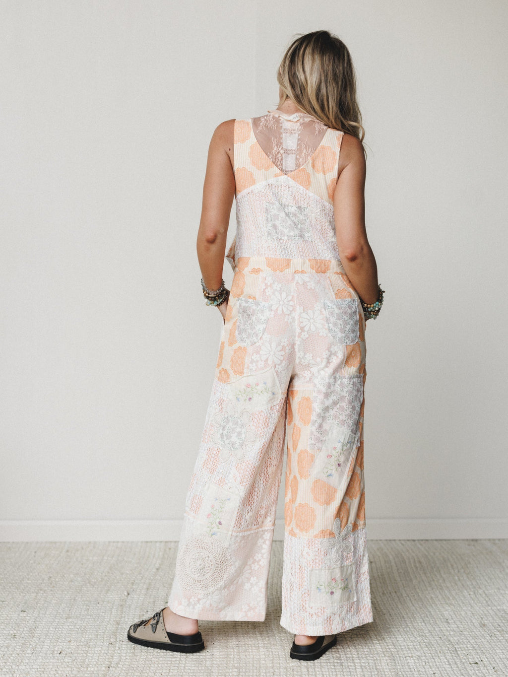 Fruit Fields And Forests Jumpsuit - Orange Striped