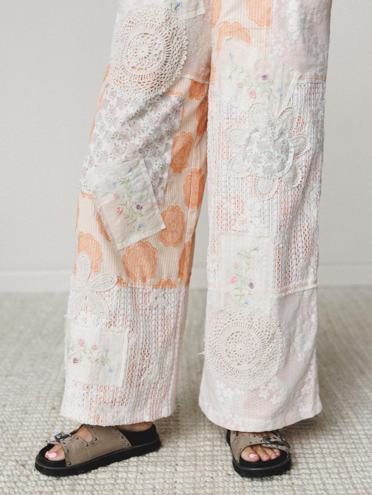Fruit Fields And Forests Jumpsuit - Orange Striped